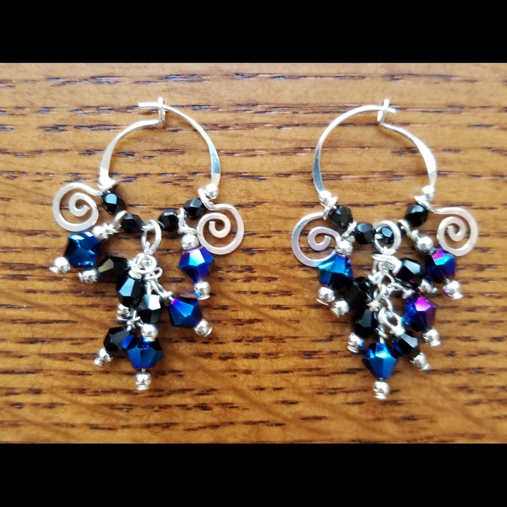 Sterling silver hoop earrings
